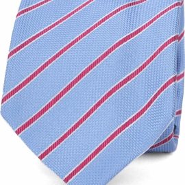 Suitable Stropdas Zijde Streep Blauw K91-3 -