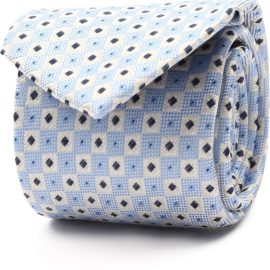 Suitable Stropdas Zijde Blokjes Blauw -