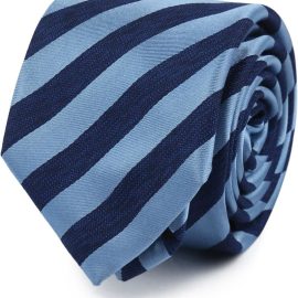 Suitable Stropdas Zijde Streep Indigo -