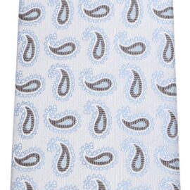 Suitable Stropdas Zijde Paisley Lichtblauw